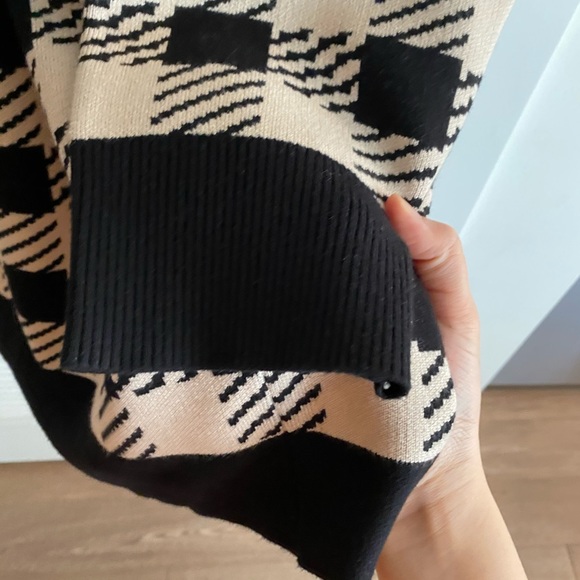 Sandro Checked Jisou Beige Cardigan - Picture 7 of 7